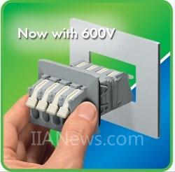 WAGO Panel Feedthrough Block Uprated to 600V