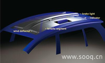 拜耳材料科技采用透明塑料制成整体薄板车顶