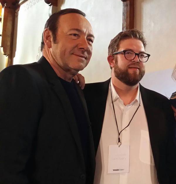 Christian Lanng (right) and Kevin Spacey.