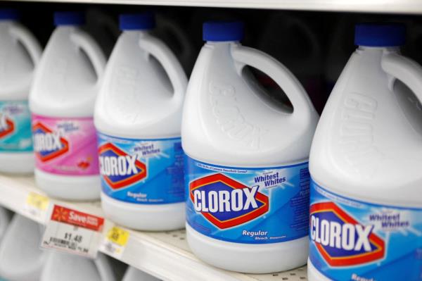 Bottles of Clorox bleach