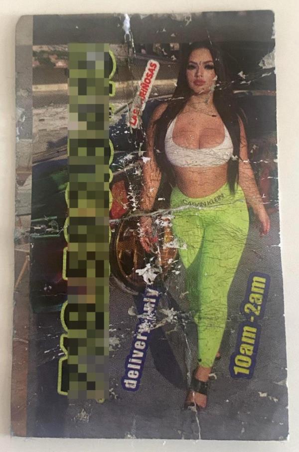 Prostitution card found in Queens