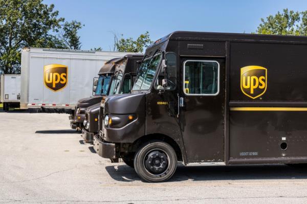 UPS trucks