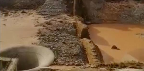 A view of an area of destroyed dam near Derna, Libya in this screen grab obtained from a social media video. VIDEO OBTAINED BY REUTERS/via REUTERS THIS IMAGE HAS BEEN SUPPLIED BY A THIRD PARTY. NO RESALES. NO ARCHIVES.