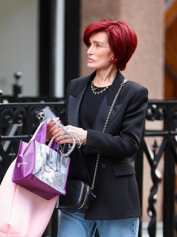 Photo of Sharon Osbourne shopping in London. 