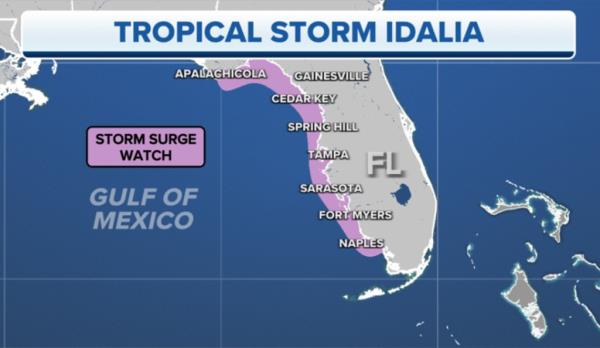 Storm Surge a<em></em>lerts for Idalia