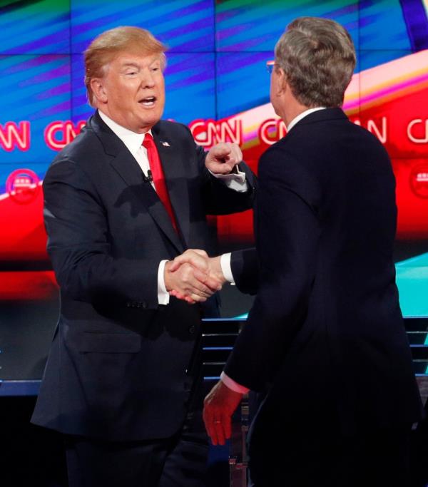 Former President Do<em></em>nald Trump and former Florida Gov. Jeb Bush