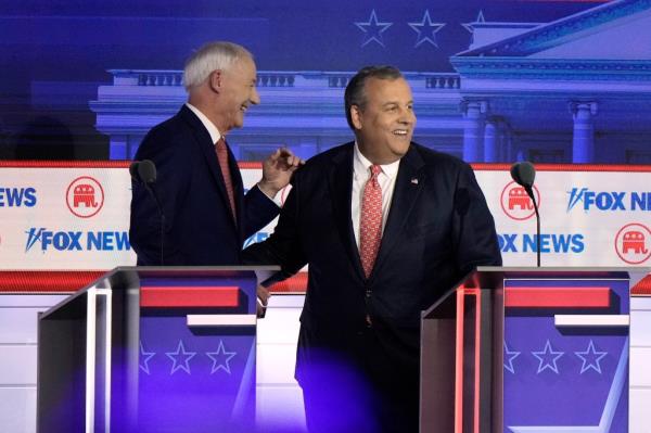 Former Arkansas Gov. Asa Hutchinson and former New Jersey Gov. Chris Christie 