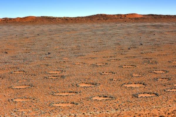 Fairy circles, located in the Namib Desert, in the Namib-Naukluft Natio<em></em>nal Park of Namibia.