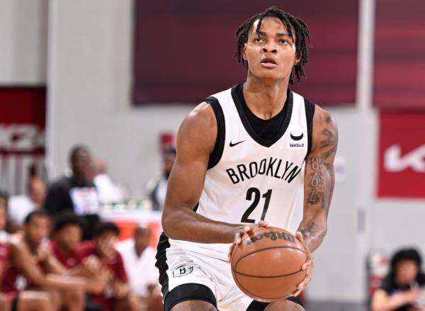 Noah Clowney, the Nets' top pick in the draft last month, led the team with seven rebounds in their 101-97 Summer League loss to the Cavaliers.