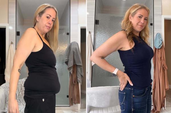 Before and After shots of Michelle York, 41, an influencer from Los Angeles. 