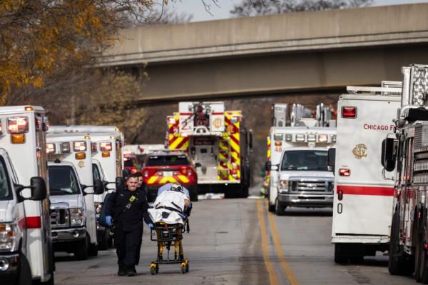 The collision took place  just before 11 a.m. on Chicago's North Side.