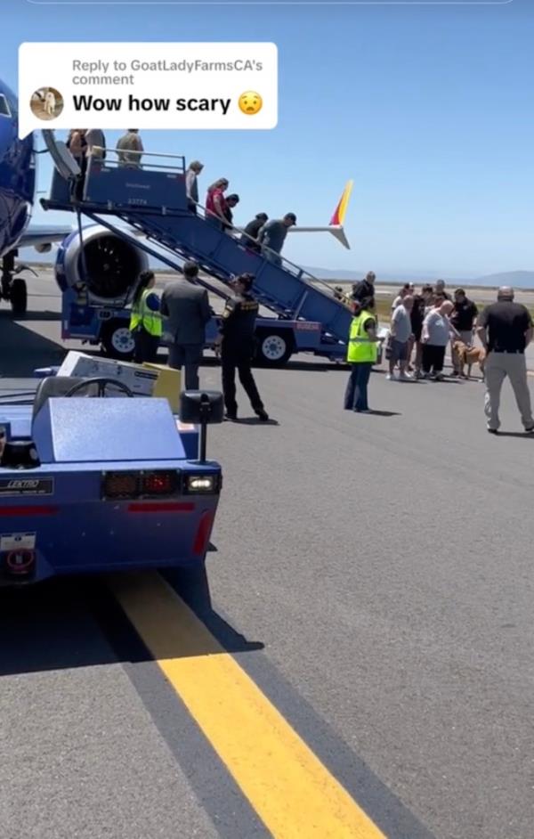 Passengers aboard a Southwest flight to Hawaii had to disembark in Oakland after photos spread suggesting a bomb was onboard. 