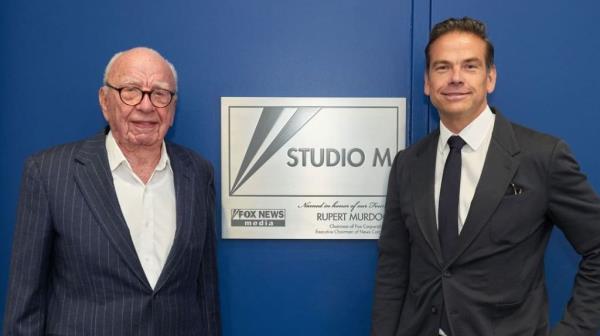 Rupert and Lachlan Murdoch pictured together in October 2021, when Fox News celebrated its 25th anniversary.