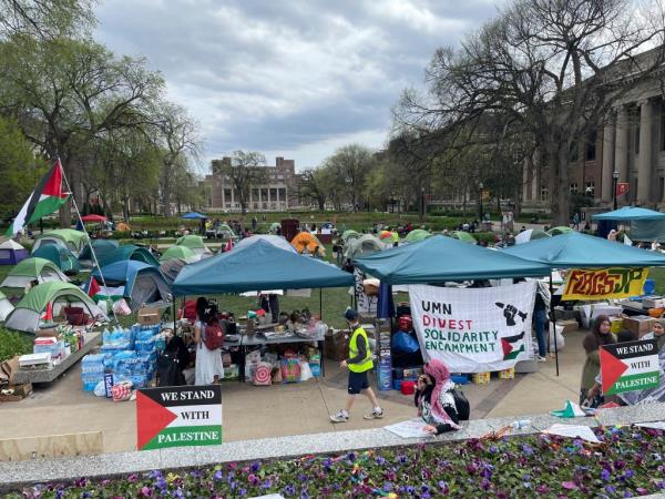 Students protesting at the 