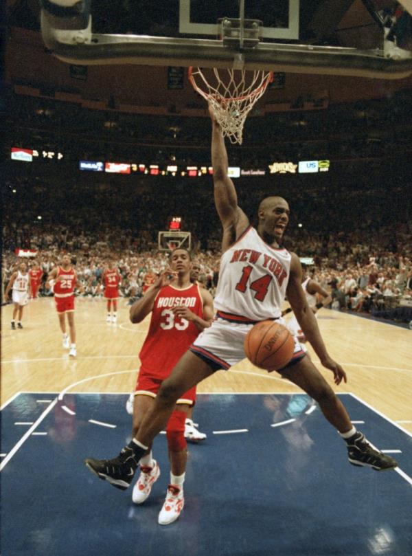 The Knicks beat the Rockets in Game 5 of the NBA Finals on June 17, 1994.