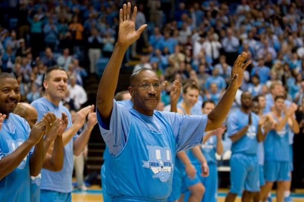 Walter Davis at a North Carolina basketball ceremony in 2010.