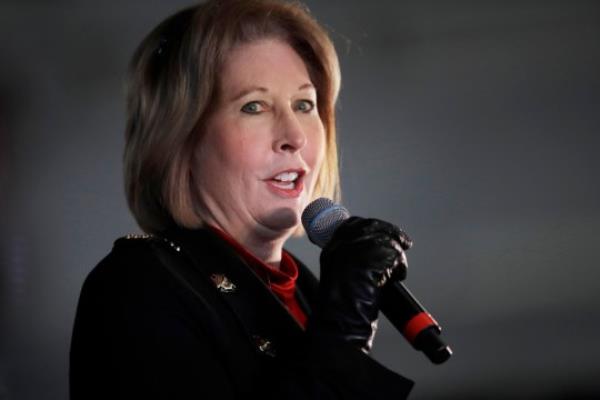 FILE - Attorney Sidney Powell, an attorney for Do<em></em>nald Trump, speaks during in Alpharetta, Ga., Dec. 2, 2020. Lawyer Sidney Powell pleads guilty as part of deal with prosecutors over efforts to overturn Trump?s loss in Georgia. (AP Photo/Ben Margot, File)