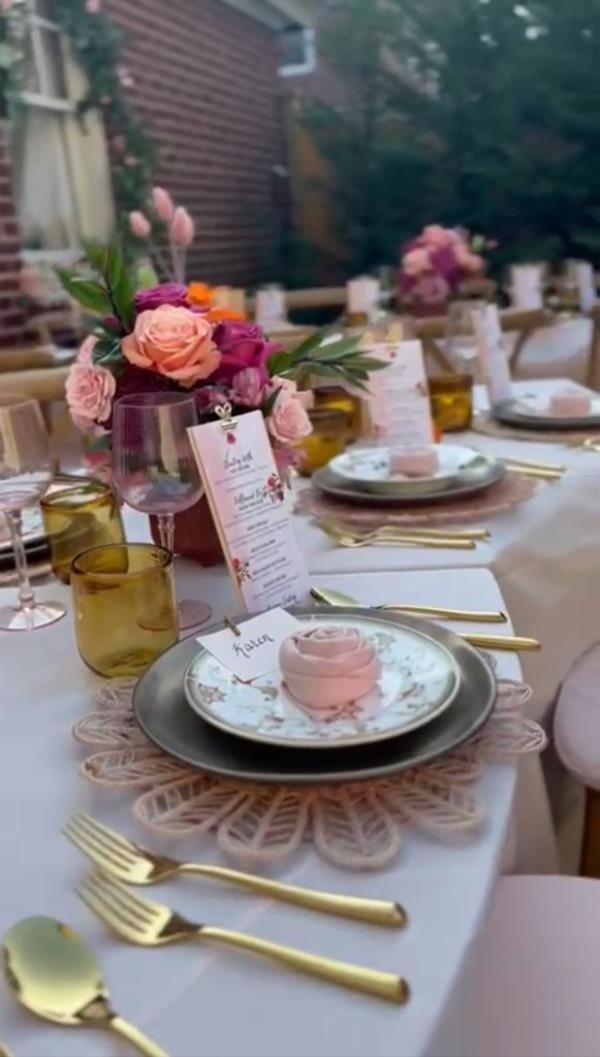 table set up of the party.