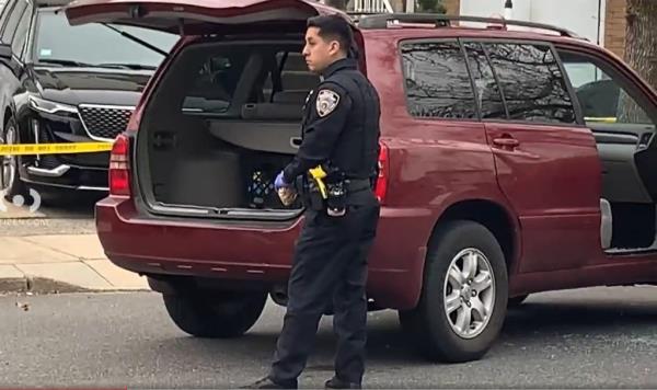 Possible road rage incident involving a retired cop a man wielding a machete in Annadale, Staten Island. 