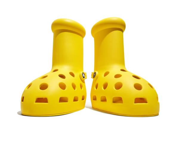 MSCHF and Crocs yellow big boots