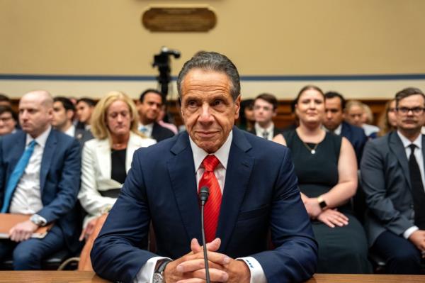  Former New York Governor Andrew Cuomo arrives to testify before the Select Subcommittee on the Coro<em></em>navirus Pandemic in the Rayburn House Office Building at the U.S. Capitol on September 10, 2024.