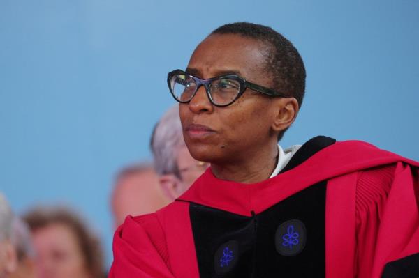 Gay is pictured at the Harvard graduation ceremony in May.