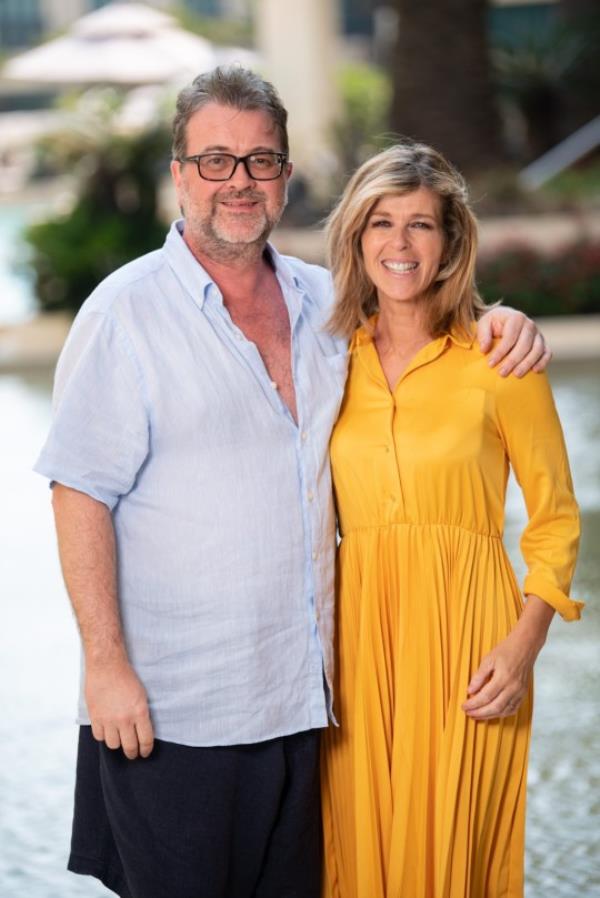 Editorial use o<em></em>nly Mandatory Credit: Photo by James Gourley/ITV/REX (10495119m) Derek Draper and Kate Garraway 'I'm a Celebrity... Get Me Out of Here!' TV Show, Kate Garraway at the Versace Hotel, Series 19, Australia - 08 Dec 2019