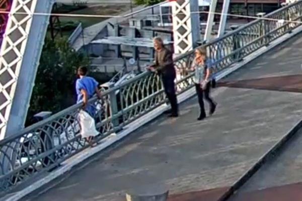 Jon Bon Jovi was filming a new music video in downtown Nashville when he encountered a person on a the John Seigenthaler Pedestrian Bridge in Music City threatening to jump. He and a colleague literally talked her off the ledge and into safety.