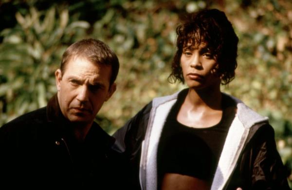 Kevin Costner and Whitney Houston in 