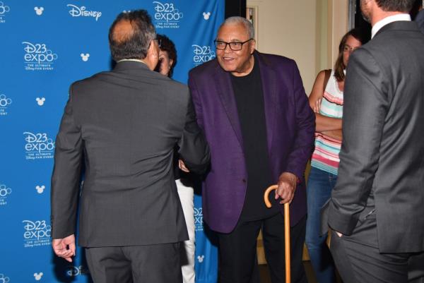 James Earl Jo<em></em>nes is shown arriving for his hand casting his hand in cement for Disney in Pawling, New York on July 10, 2019.