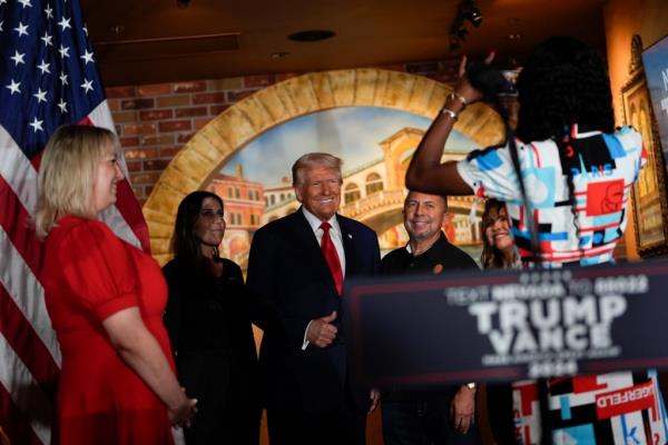 Former President Do<em></em>nald Trump at a campaign event at ll Toro E La Capra restaurant in Las Vegas on Aug. 23, 2024.