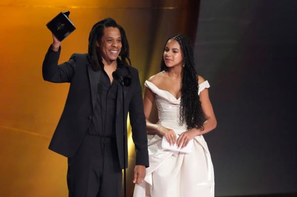 Jay-Z and Blue Ivy Carter at the Grammys