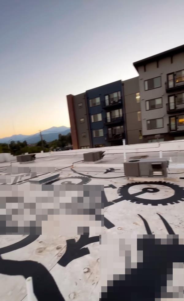 Residents of the apartment building have view of the mural