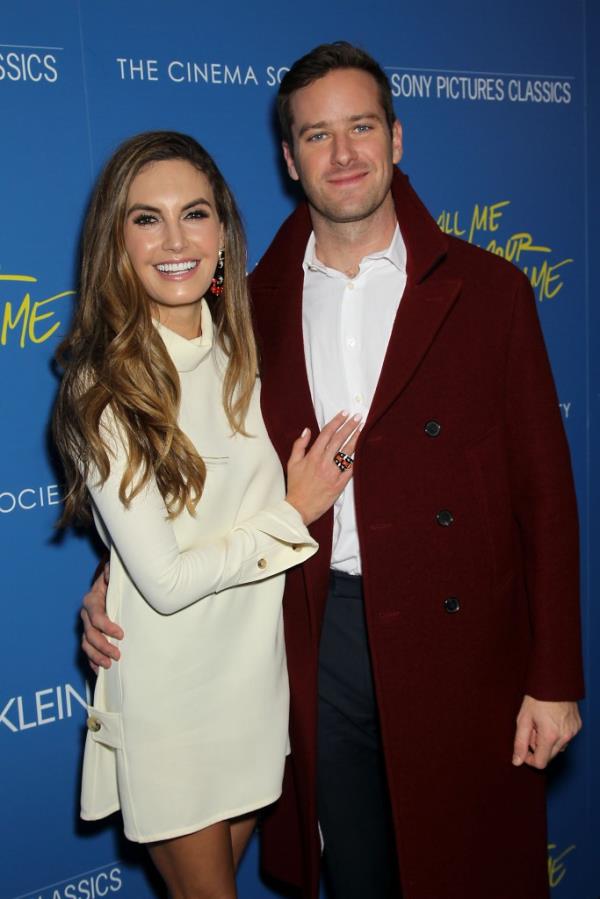 Armie Hammer and his then-wife Elizabeth Chambers attend a screening of his movie 