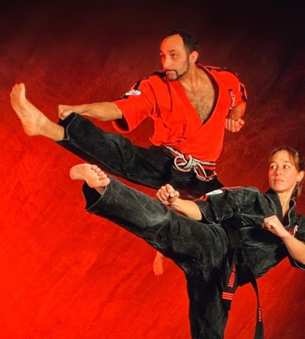 Mehrkar achieved a fourth-degree karate black belt and co-owned a dojo with her husband, Shahin, until it closed last year. 