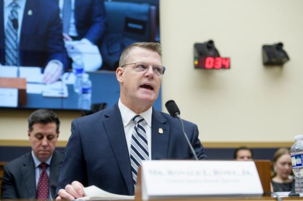 Secret Service Acting Director Ro<em></em>nald L. Rowe Jr. testifying at a House Task Force hearing a<em></em>bout the security failures during the attempted assassinations of President-elect Do<em></em>nald Trump.