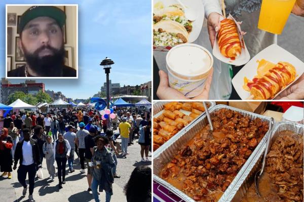 Food at the Bronx Night Market. 