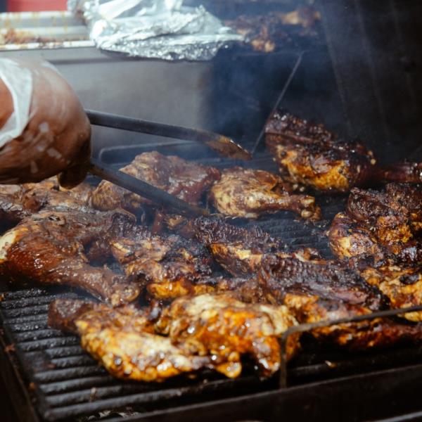 Food at the Bronx Night Market. 