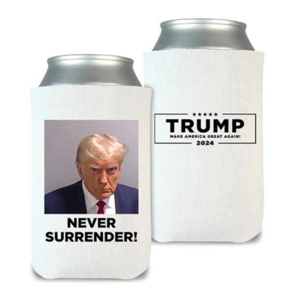 Trump mugshot koozies are among the items his campaign is selling