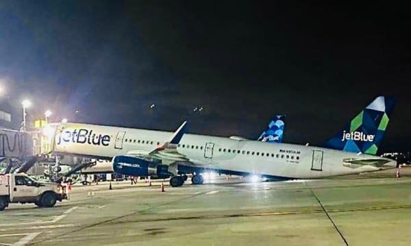 JetBlue plane tipped backward at JFK