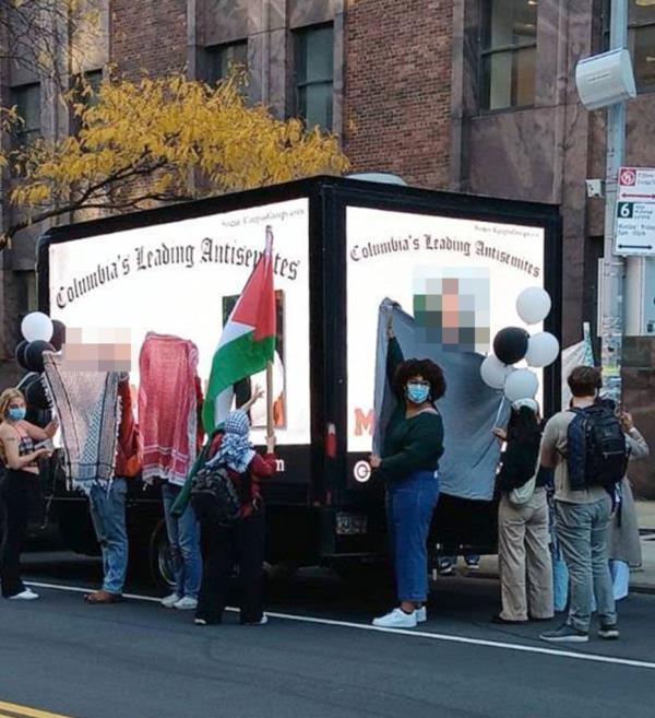 The group behind the “doxxing truck” that ousted the names and photos of Harvard students who allegedly signed a letter blaming Israel for Hamas’ attacks deployed the same digital billboard-bearing vehicle at Columbia on Wednesday.