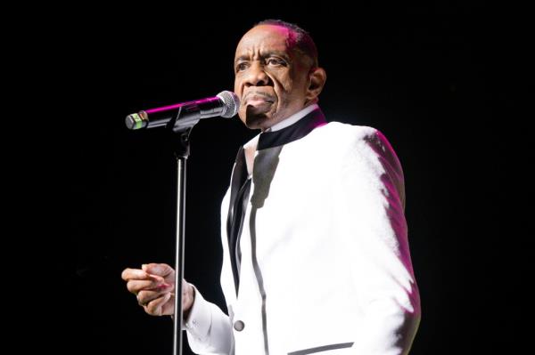 Freddie Jackson performs on stage in co<em></em>ncert at Smart Financial Centre on May 14, 2023 in Sugar Land, Texas. 