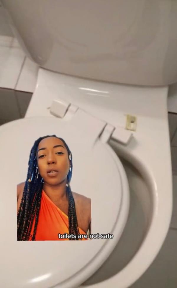 Screenshot of broken toilet seat.