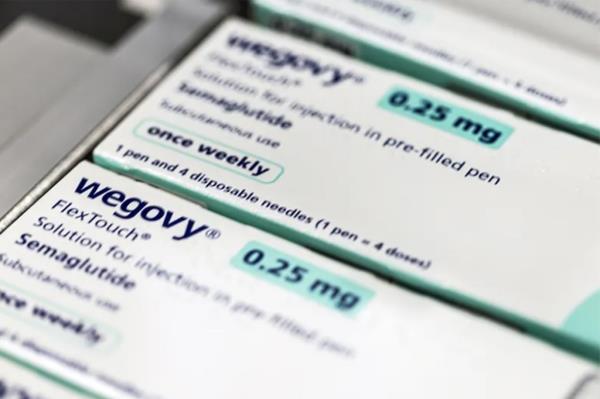 Packets of Wegovy at the Novo Nordisk A/S production facilities in Hillerod, Denmark, on June 12, 2023.