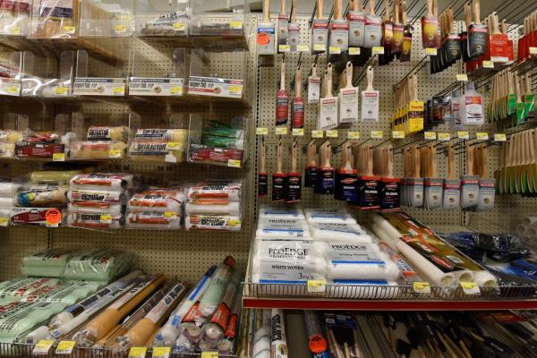 Interior of a hardware store.