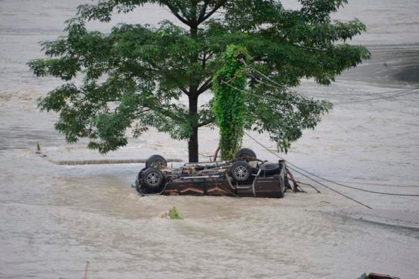 The flooding occurred along the Teesta River in the Lachen Valley in Sikkim state and was worsened when parts of a dam were washed away.