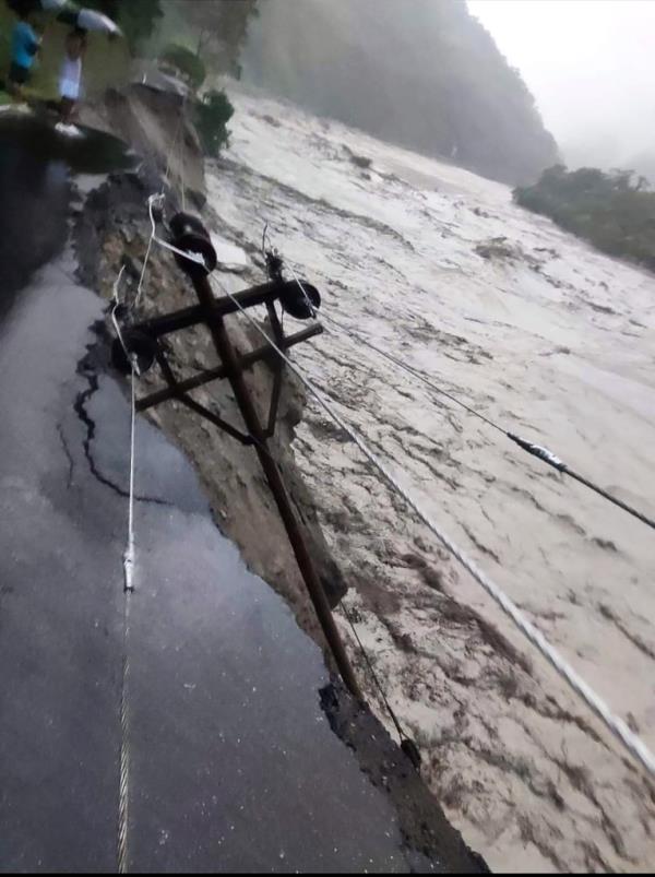 Parts of a highway that l<em></em>inks Sikkim, the state capital, with the rest of the country were washed away.