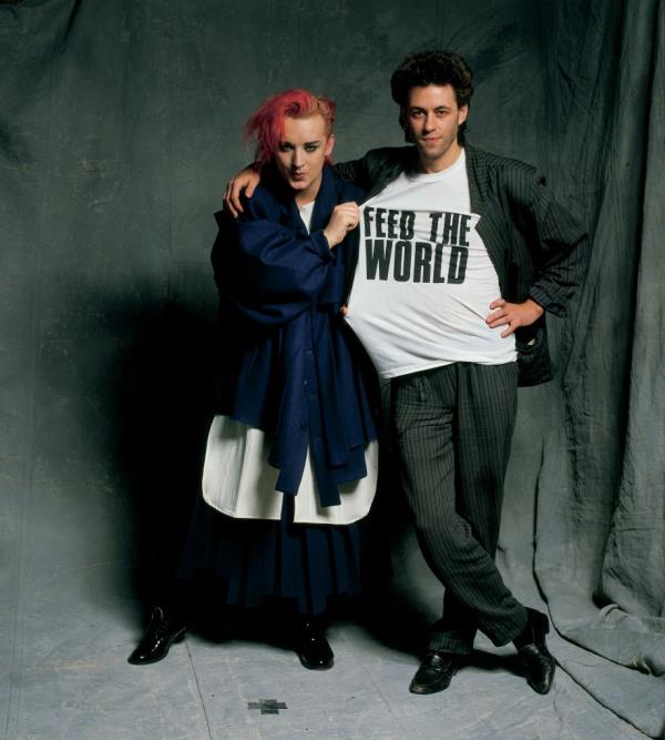 Boy George and Bob Geldof at the 