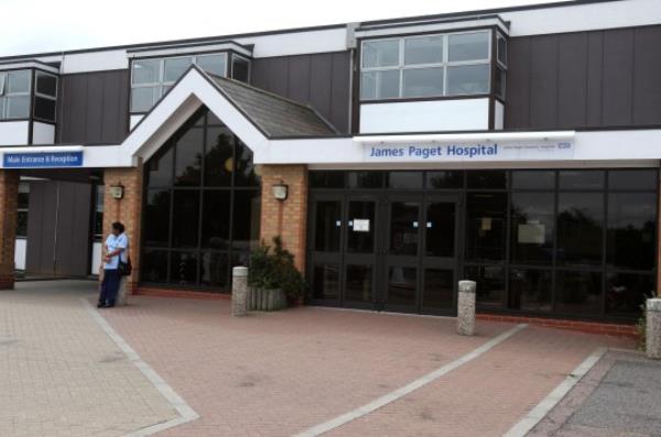 The James Paget University Hospital in Gorleston, Norfolk. A doctor from the hospital has been charged with sexually assaulting a 13-year-old girl.