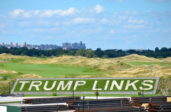 A general view of the Trump Golf l<em></em>inks at Ferry Point in the Bronx, NY.